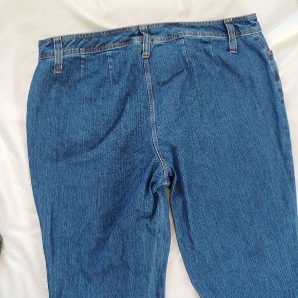 Khazana Jeans Straight Leg Dark Wash Stretch Highrise Curvy Plus Size 24W - Picture 5 of 14